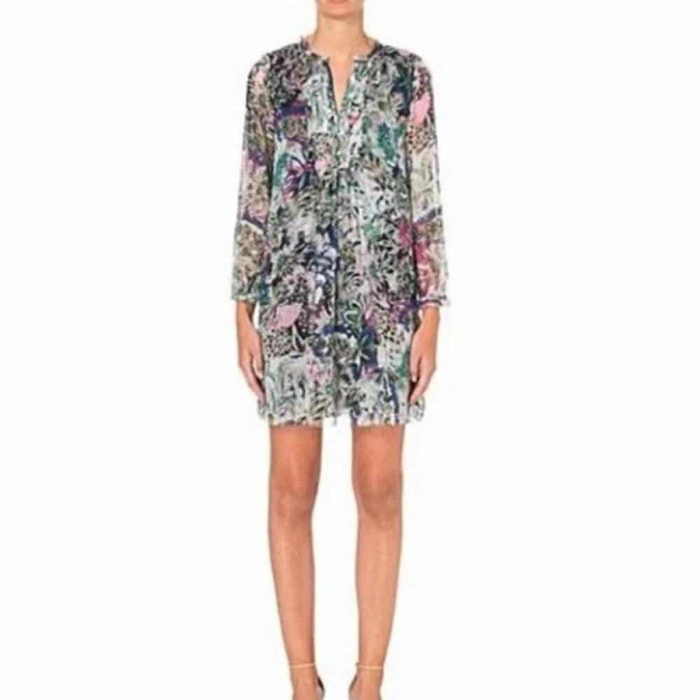 Diane Von Furstenberg Annalise Silk- Chiffon Mini Dress Size 2
